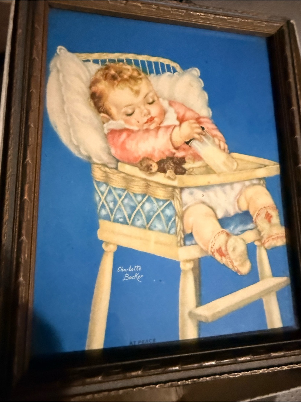 Vintage 1930s Charlotte Becker Baby Prints
Pair Framed - At Peace With The World